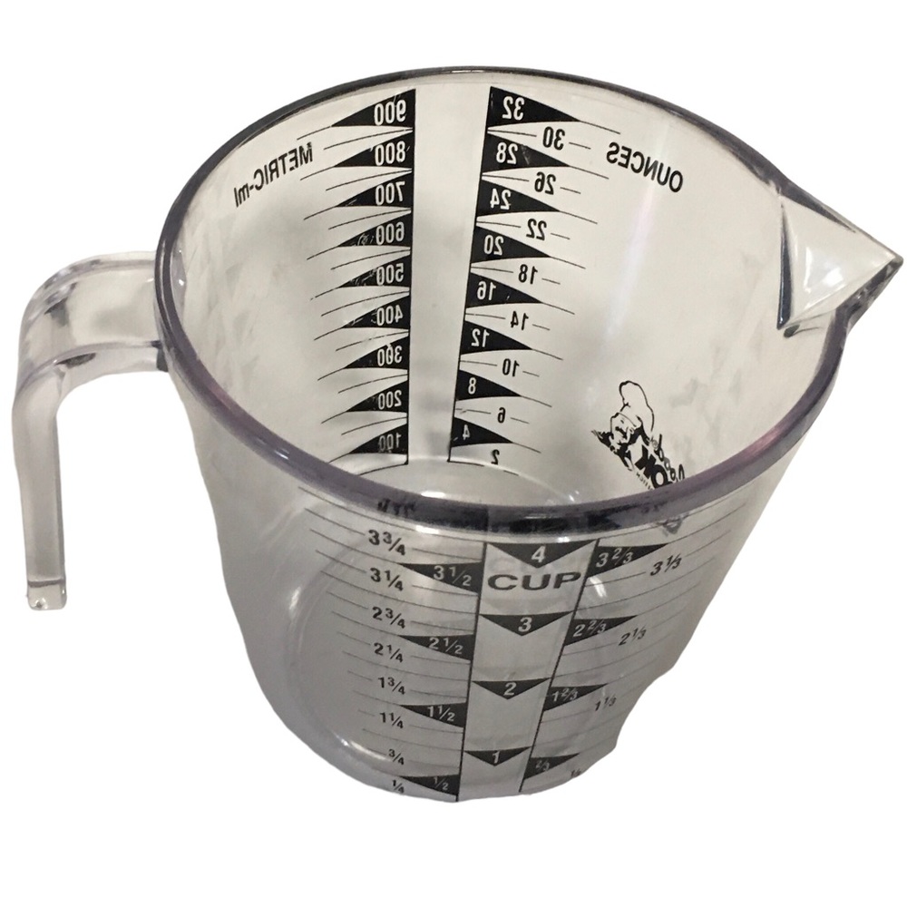 Hard plastic 4 Cup Measuring cup handle & pour spout Good Cook Quality by Design